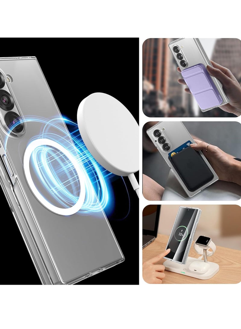 MIGOFAST Samsung Galaxy Z Fold 6 Clear Case,Compatible with MagSafe Transparent Shockproof Protection Yellowing Resistant Magnetic Phone Case for Galaxy Z Fold 6 5G - Image 5