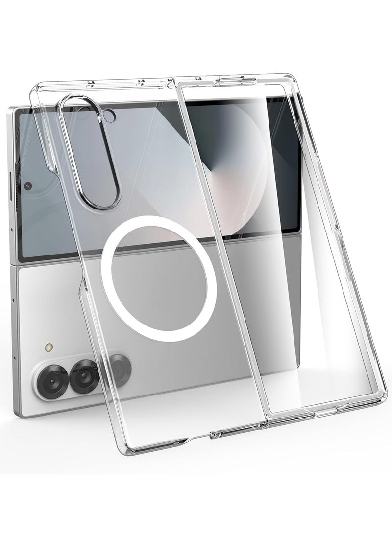 MIGOFAST Samsung Galaxy Z Fold 6 Clear Case,Compatible with MagSafe Transparent Shockproof Protection Yellowing Resistant Magnetic Phone Case for Galaxy Z Fold 6 5G - Image 1