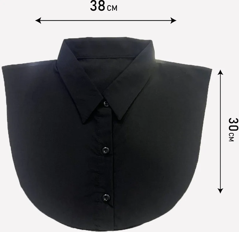 Altobeh Women's Pleated Shirt Collar Ready-made Hijab Inner Neck Collar - White