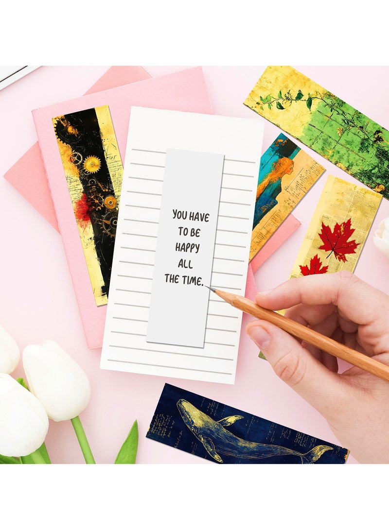 30 Pcs Vintage Bookmarks Aesthetic Cute Pretty Paper Bookmarks for Book Lovers Butterfly Flower Plant Bookmark for Women Elegant Pattern Book Markers for Reading Fantasy Natural Style Book Accessories - Image 5