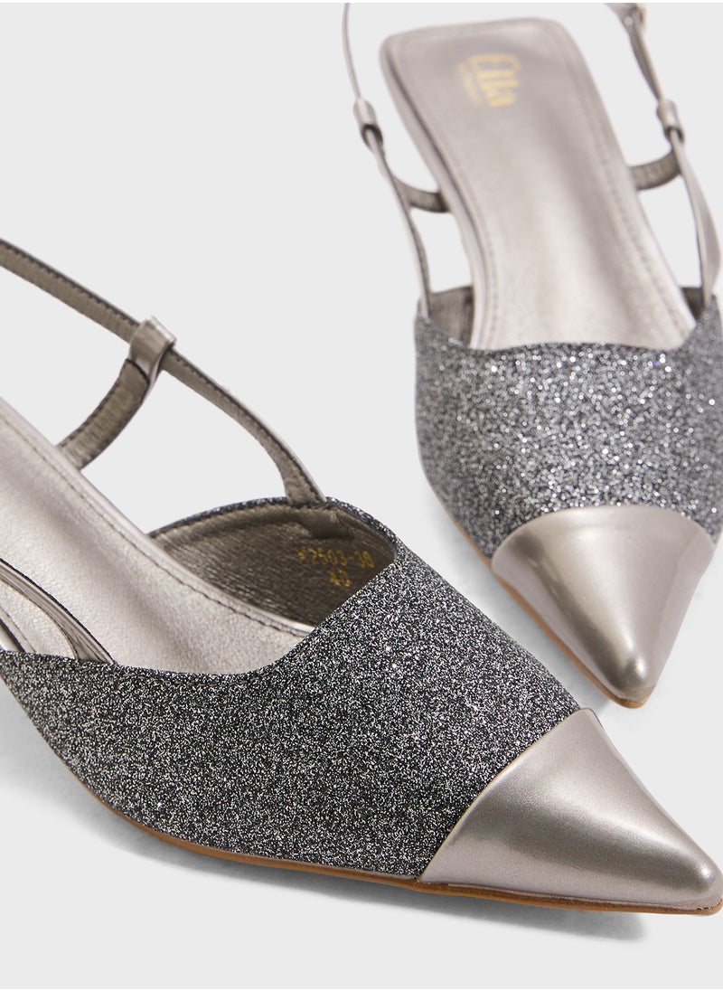 ELLA Sling Back Heeled Pump  - Image 4