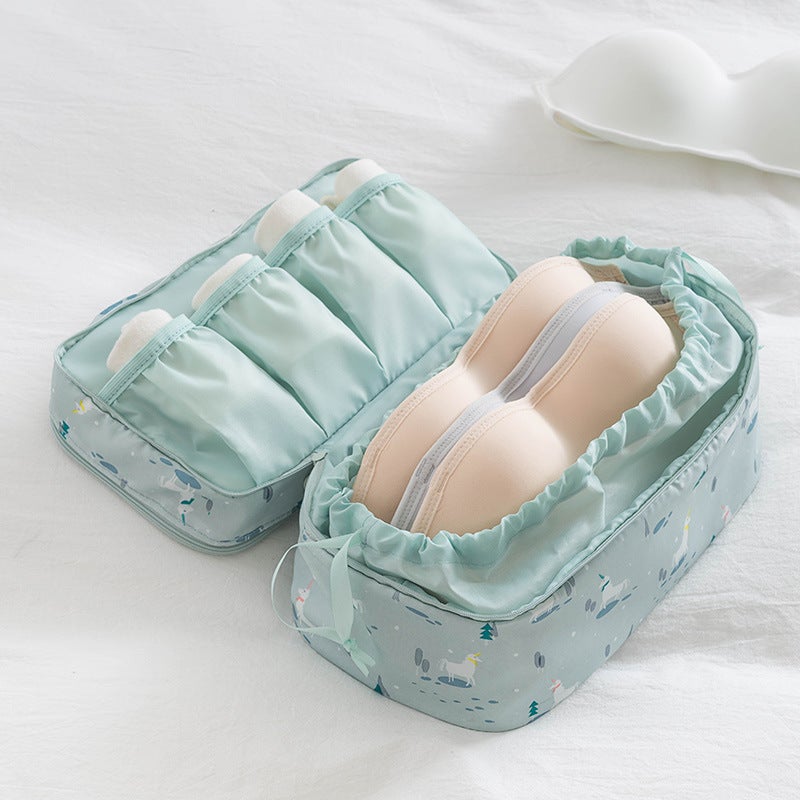 Underwear bag storage bag clothes bag travel portable storage bag underwear bra bag multifunctional clothing organizing bag(Unicorn-Private Drawstring) - Image 2