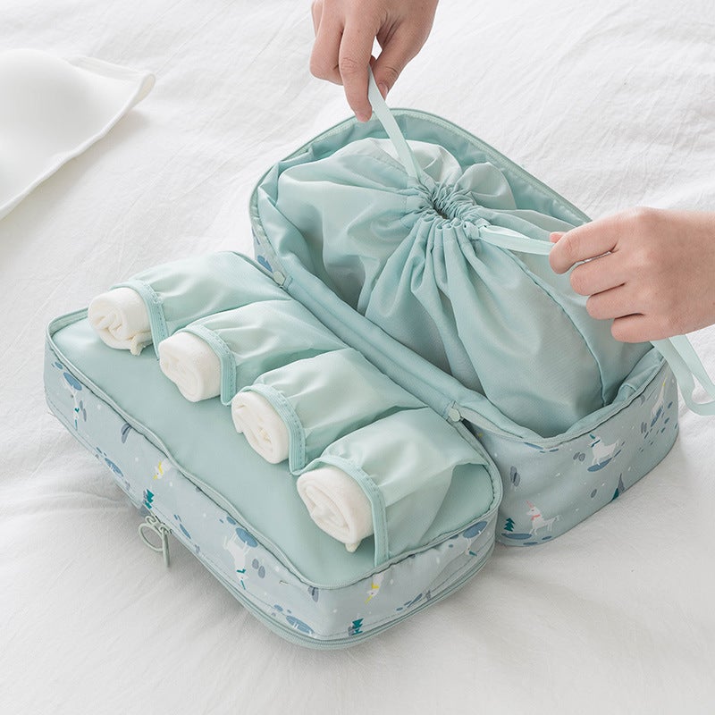Underwear bag storage bag clothes bag travel portable storage bag underwear bra bag multifunctional clothing organizing bag(Unicorn-Private Drawstring) - Image 3