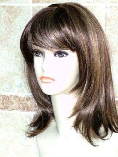 Forever young Forever Young Ladies Wig Medium Length Faceframe Style Choclate Brown Honey Blonde Hi-Lights - Image 1