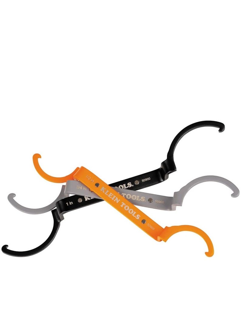 general Conduit Lockout Wrench Set, 50900R , Tighten and Loosen Locknuts in Tight Spaces, 1/2, 3/4 and 1-Inch, Offset Bends, 3-Piece - Image 1