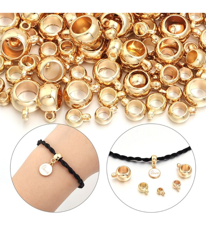 White K 10mm Large Hole Plastic Beads 100pcs For Bracelet Necklace Jewelry Making - Image 2