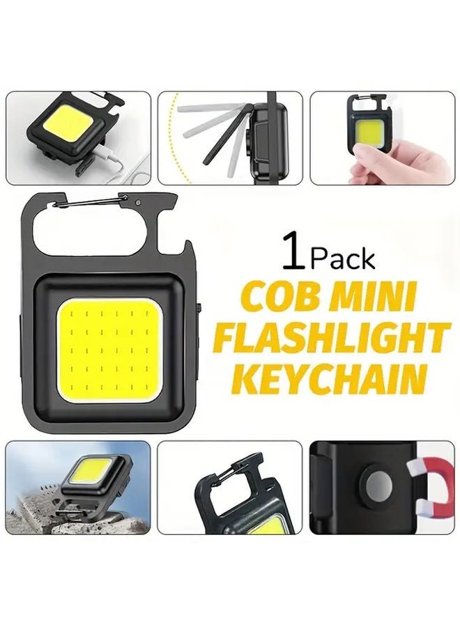 Mini Keychain Lamp USB Rechargeable Hands Free LED Flashlight Magnetic Adjustable For Camping Fishing - Image 3