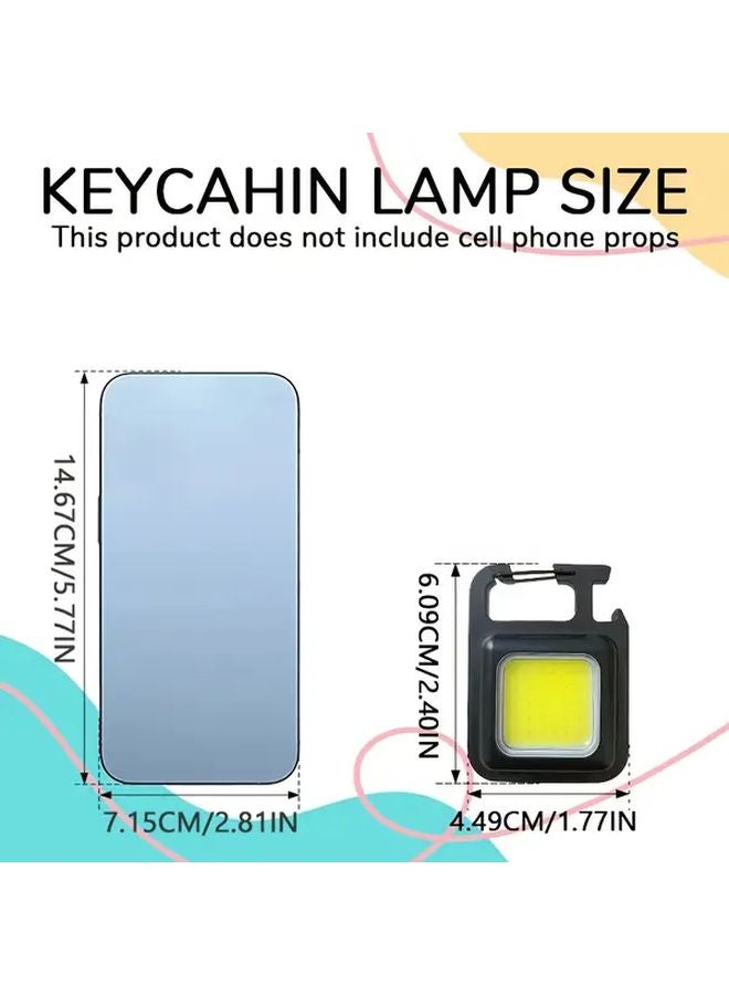 Mini Keychain Lamp USB Rechargeable Hands Free LED Flashlight Magnetic Adjustable For Camping Fishing - Image 4