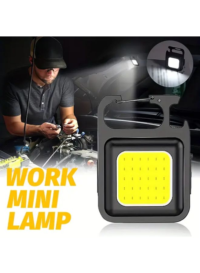 Mini Keychain Lamp USB Rechargeable Hands Free LED Flashlight Magnetic Adjustable For Camping Fishing - Image 2