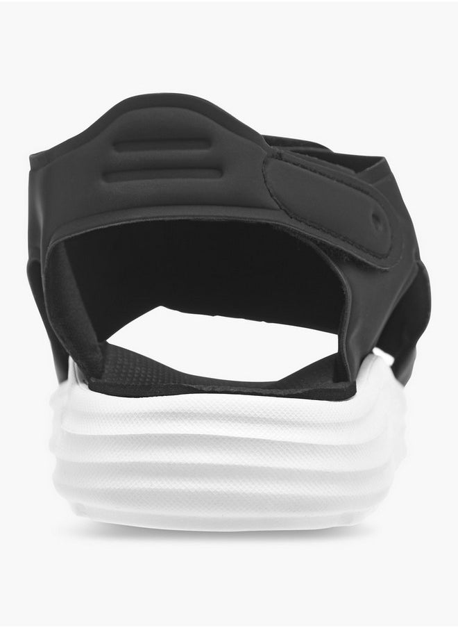 Boys' Logo Detail Sandals with Hook and Loop Closure