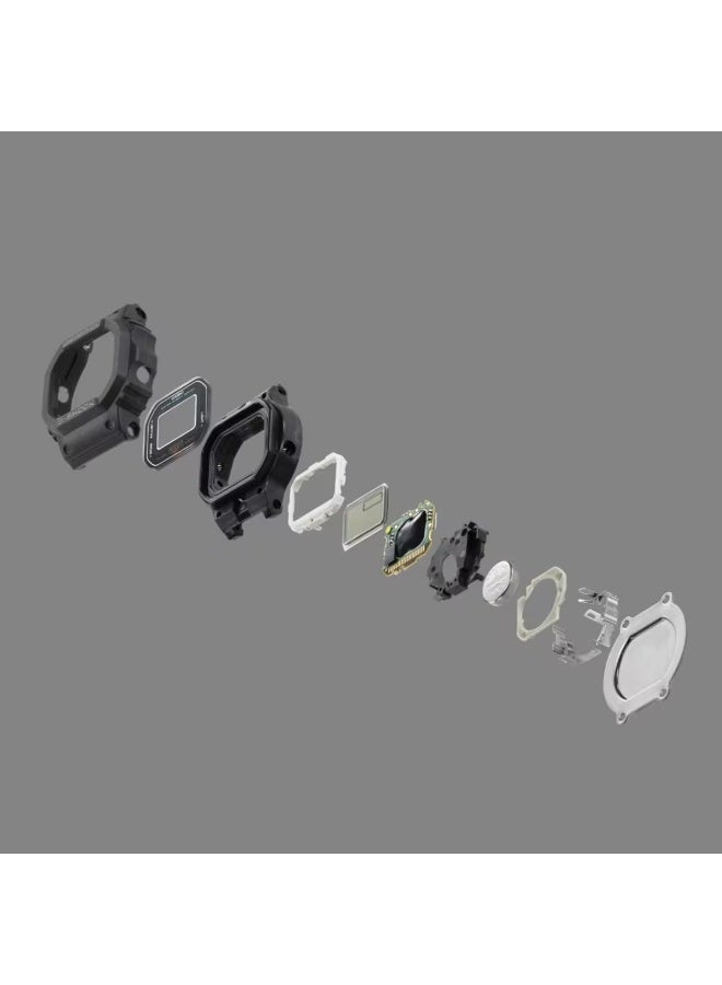 G-SHOCK Nano Watch DWN-5600-4JR, 23.4 × 20.0 mm Black LCD Dial, Red Bio‑resin Ring Band, 200 m WR - Image 5