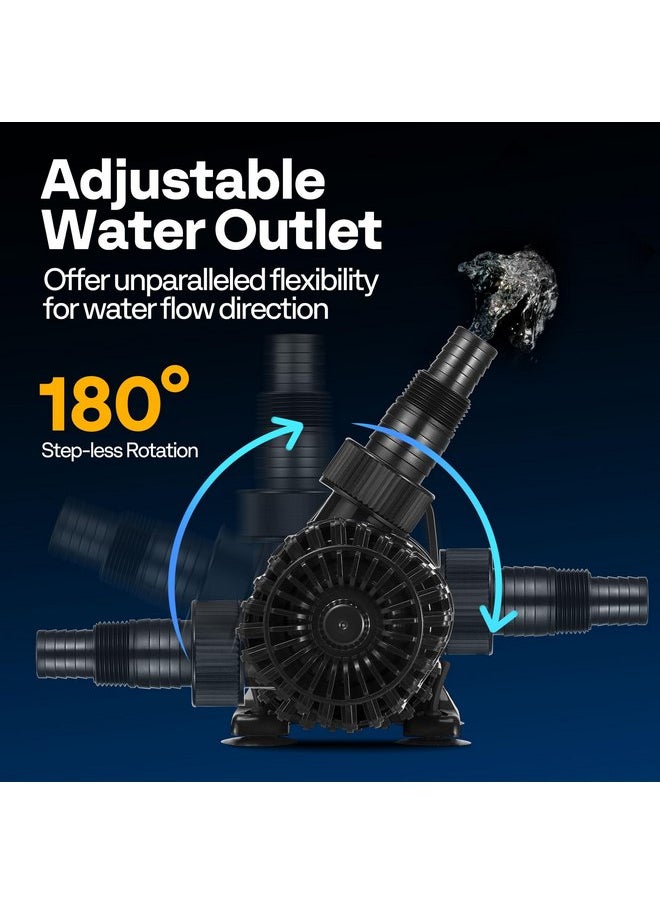 VIVOHOME - VIVOHOME 120W 2700GPH Submersible Water Pump with 180° Adjustable Water Outlet, 15.1ft High Lift for Waterfall Fountains Fish Tank Pond - Image 1