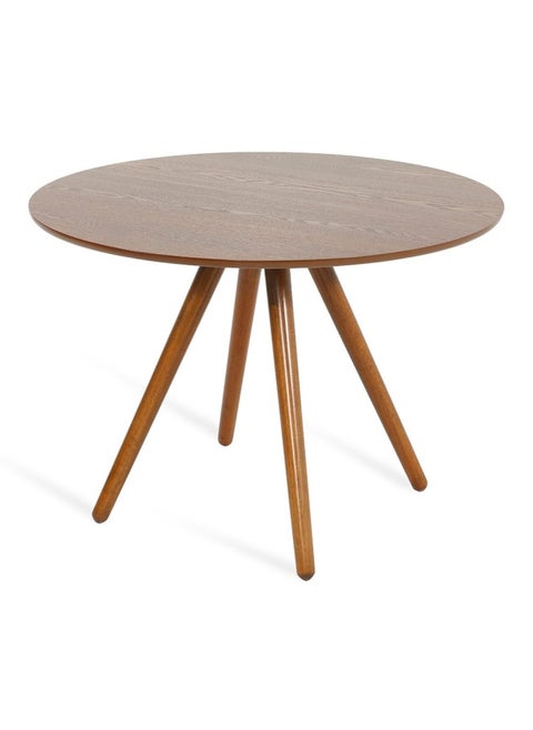 Kairi 4-Seater Round Dining Table, Walnut - 106 Cm
