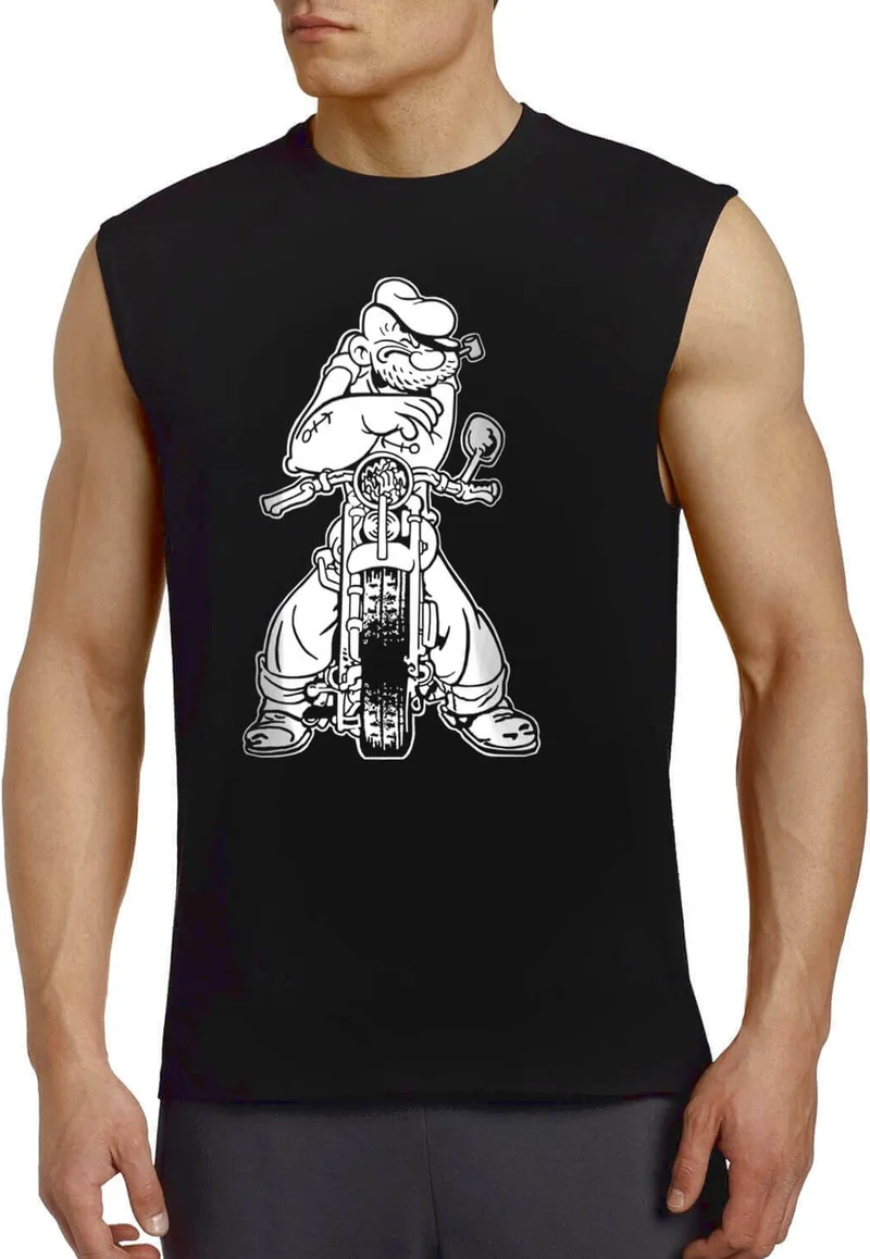 Basic Motor Black Cut Sleeve / Sleeveless Men's T-Shirt