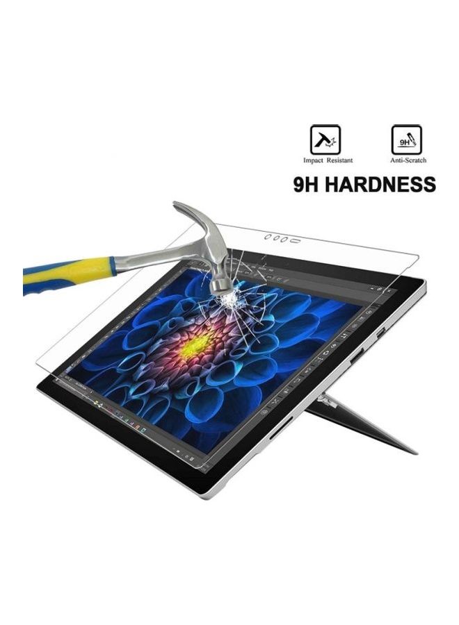NIBEMINENT Scratch Resistant Tempered Glass Full Cover Tablet Screen Protector For Microsoft Surface Pro 6 / 5/4 12.3inch Clear - Image 2