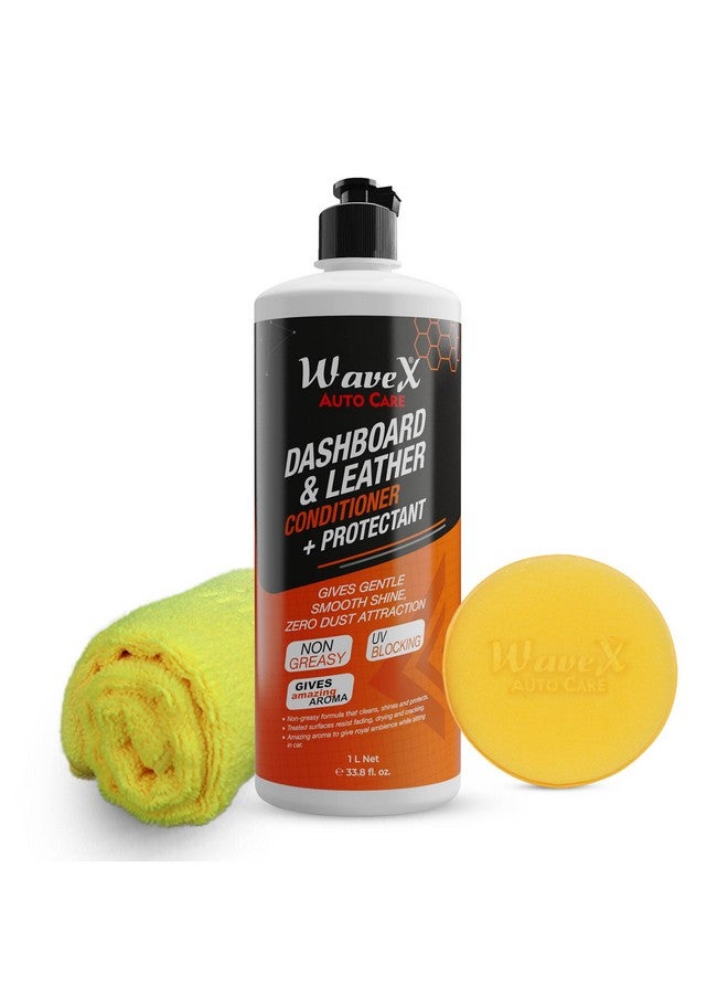WAVEX Dashboard Polish And Leather Conditioner + Protectant (1L) Car Dashboard Polish | Car Polish For Interior Plastic, Leather, Vinyl & Rubber | Dashboard Polish That Protects, Shines & Conditions - Image 1