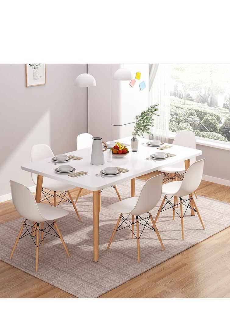 Golden Dining Table, White Dining Table, 120cm Kitchen Dining Table, Wood Coffee Table, Tea Table Office Conference Pedestal Desk with Pedestal Base, Modern Table for Living Room, Kitchen - Image 1