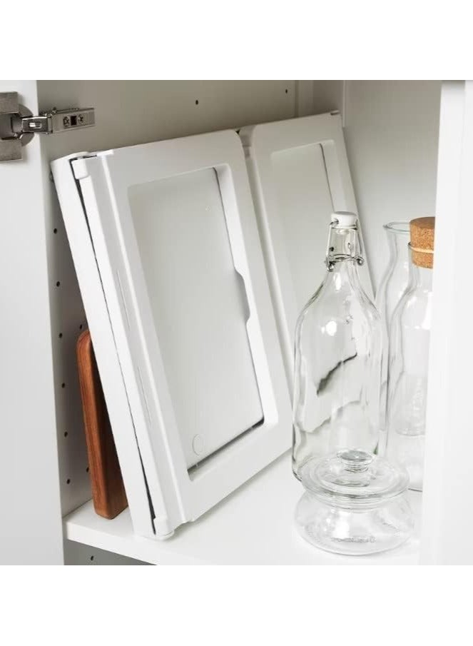 Beauenty Bed tray, Breakfast Foldable Tray , Reading Stand for Sofa Folding Plastic Service Table with Cup Holder Laptop White - Image 2