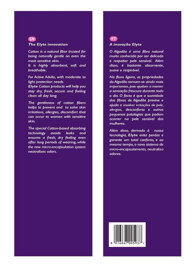 ORGANYC أورغانيك إليت 100% وسادات تحكم المثانة من القطن النقي، آمنة للبشرة الحساسة، سوبر، 30 قطعة - Image 4