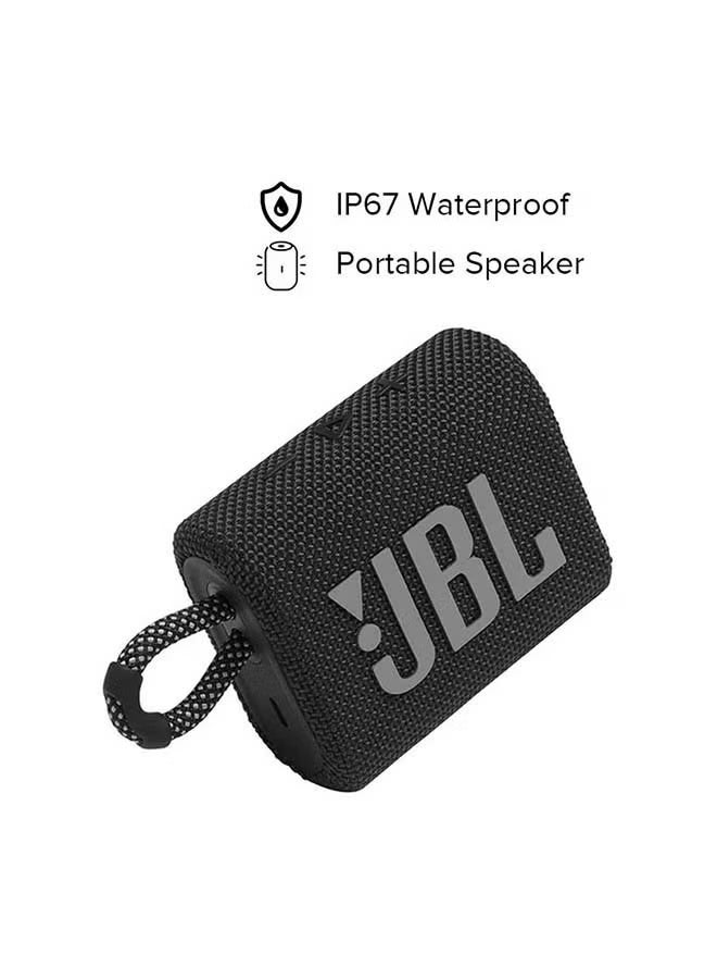 JBL GO 3 Portable Bluetooth Speaker Black - Image 2
