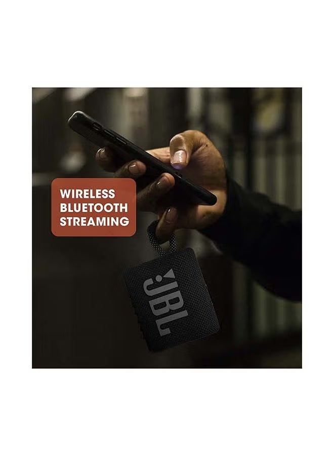 JBL GO 3 Portable Bluetooth Speaker Black - Image 4