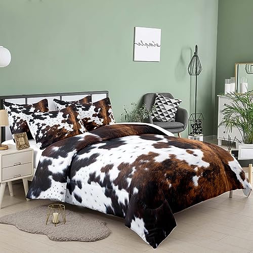 Tailor Shop Cow Print Bedding Set Queen Size Cartoon Cow Print Comforter Set for Kids Teens Boys with 1 Comforter and 2 Pillowcases - Image 2