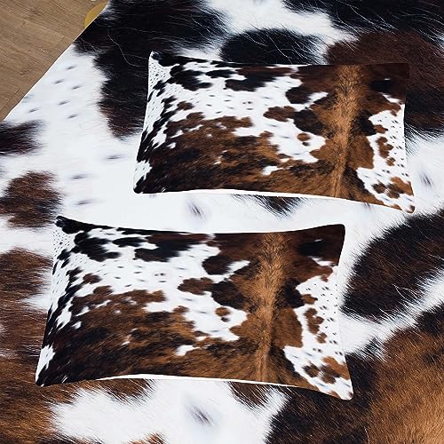 Tailor Shop Cow Print Bedding Set Queen Size Cartoon Cow Print Comforter Set for Kids Teens Boys with 1 Comforter and 2 Pillowcases - Image 4