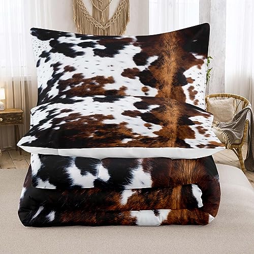 Tailor Shop Cow Print Bedding Set Queen Size Cartoon Cow Print Comforter Set for Kids Teens Boys with 1 Comforter and 2 Pillowcases - Image 3