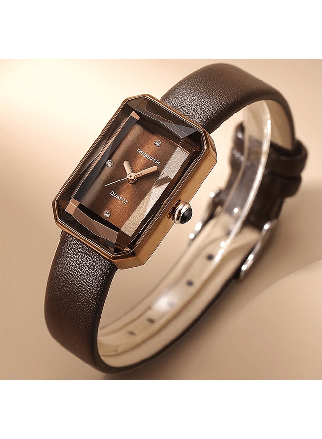 New Square Mirror Women's Fashion Minimalist Elegant Wristwatch - Image 3