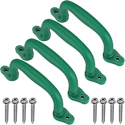 Dolibest Set of 4 Safety Playground Handles,Swing Set Kids Safety Hand Grips for Playset, Climbing Frame, Play House,Climbing Frame, Play House Handles(Green) - Image 1