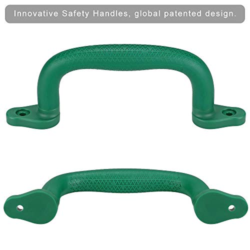 Dolibest Set of 4 Safety Playground Handles,Swing Set Kids Safety Hand Grips for Playset, Climbing Frame, Play House,Climbing Frame, Play House Handles(Green) - Image 3