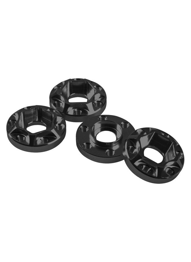 Vgoohobby - Metal Rc 12Mm Wheel Hex Hub Extension Combiner Compatible With 1.9/2.2Inch Wheel Rim Axial Scx10 Traxxas Trx4 D90 1/10 Rc Crawler (6Mm, Black) - Image 1
