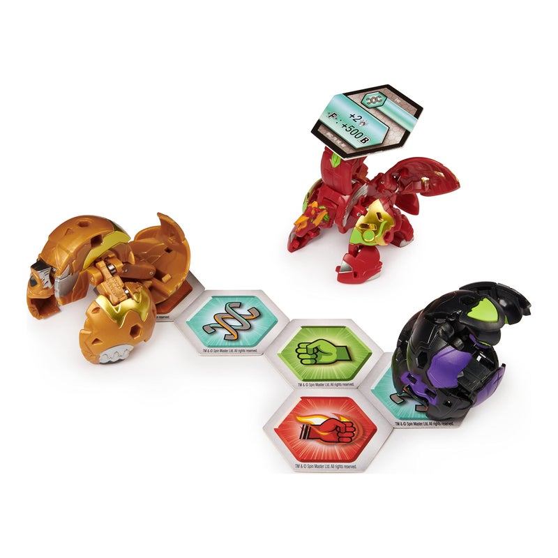 BAKUGAN Bakugan Starter Pack 3-Pack, Fused Pegatrix X Goreene Ultra, Armored Alliance Collectible Action Figures  - Image 3