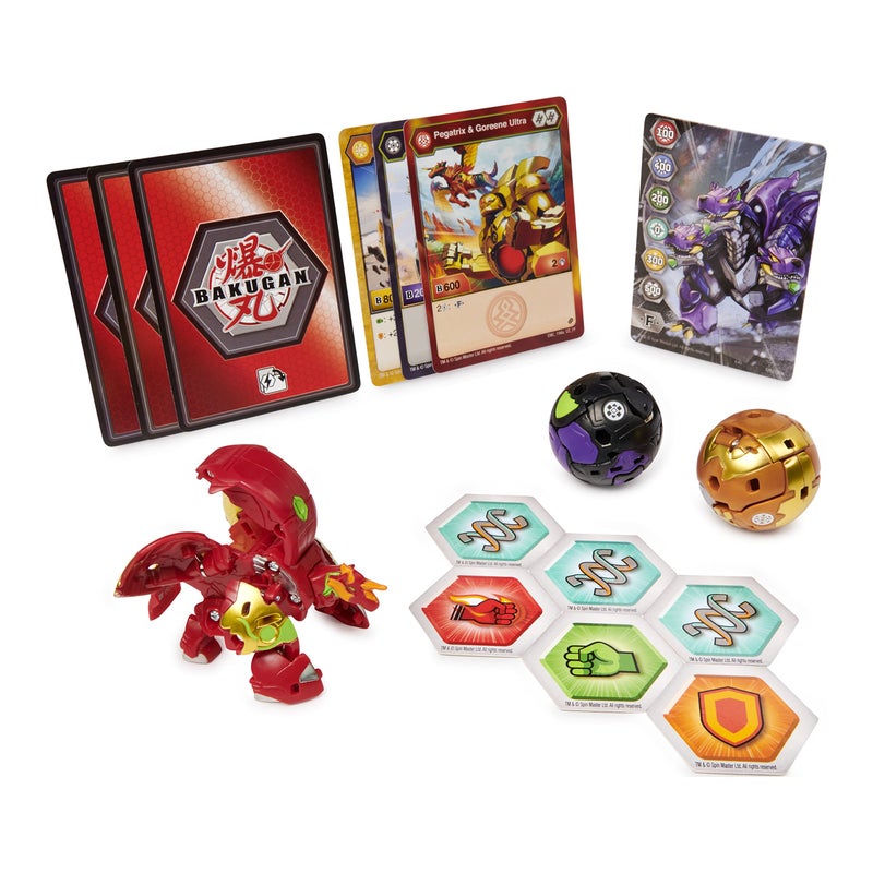 BAKUGAN Bakugan Starter Pack 3-Pack, Fused Pegatrix X Goreene Ultra, Armored Alliance Collectible Action Figures  - Image 2