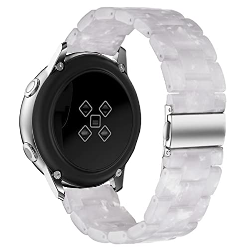 DEALELE Bands Compatible with Samsung Galaxy Watch 7 / FE / 6/6 Classic / 5/5 Pro / 4/4 Classic / 3 41mm / Huawei GT3 42mm, 20mm Colorful Resin Replacement Strap for Women Men (White) - Image 2