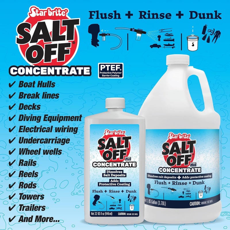 Star Brite Salt Off - Removes Salt Deposits and Leaves a Protective PTEF Coating - Also Ideal to Flush Outboard and Inboard Engines With Mixer Applicator - Image 3
