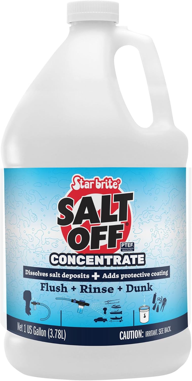 Star Brite Salt Off - Removes Salt Deposits and Leaves a Protective PTEF Coating - Also Ideal to Flush Outboard and Inboard Engines With Mixer Applicator - Image 1