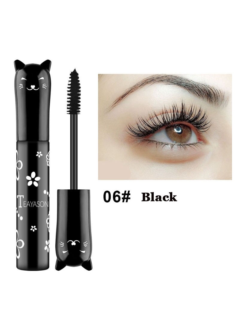 TEAYASON Silk Fiber Mascara , Liquid Colored Mascara Lash Extensions,Waterproof, Sweat-proof, Non-blooming, Long and Multi-color Base(Black) - Image 1