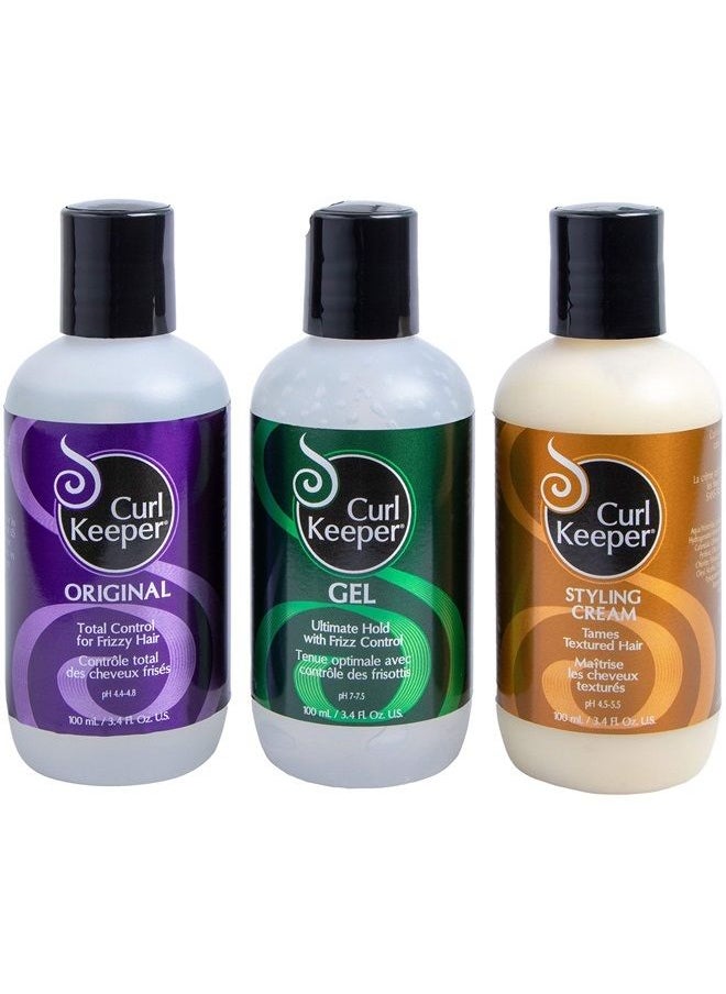 Curl Keeper Travel Pack - Perfect Hair Everywhere ( Styling Gel, Styling Cream & Original Total Control)  - Image 3