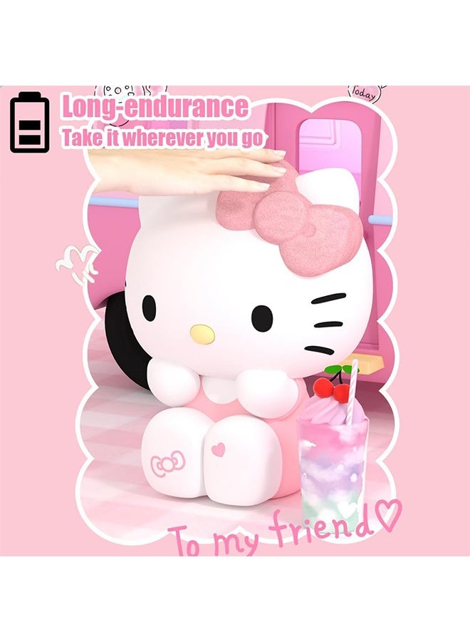Hello Kitty Kitty Night Light for Kids, Gifts for Girls - 7 Colors LED Squishy Cute Lamp for Children's Room Decor, Silicone Nursery Nightlight Rechargeable Bedside Touch Lamp for Breastfeeding, Girls Gifts - Image 4