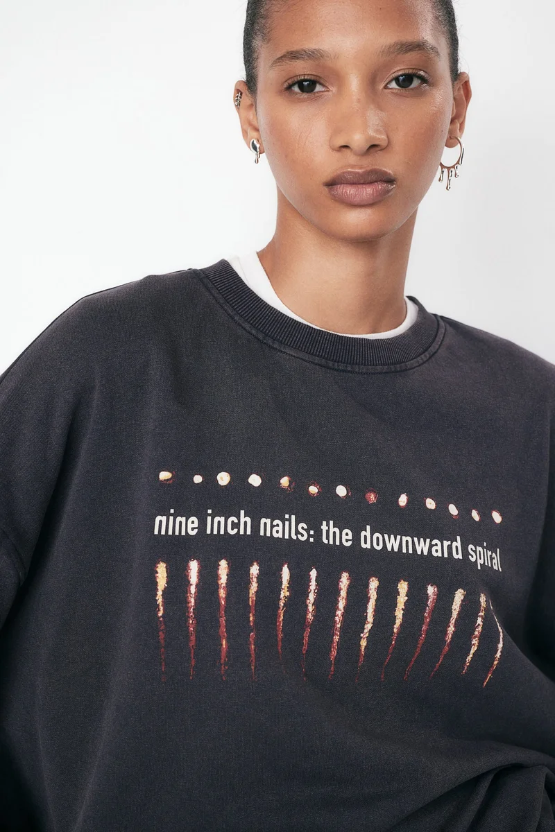 H&M Oversized Printed Sweatshirt
