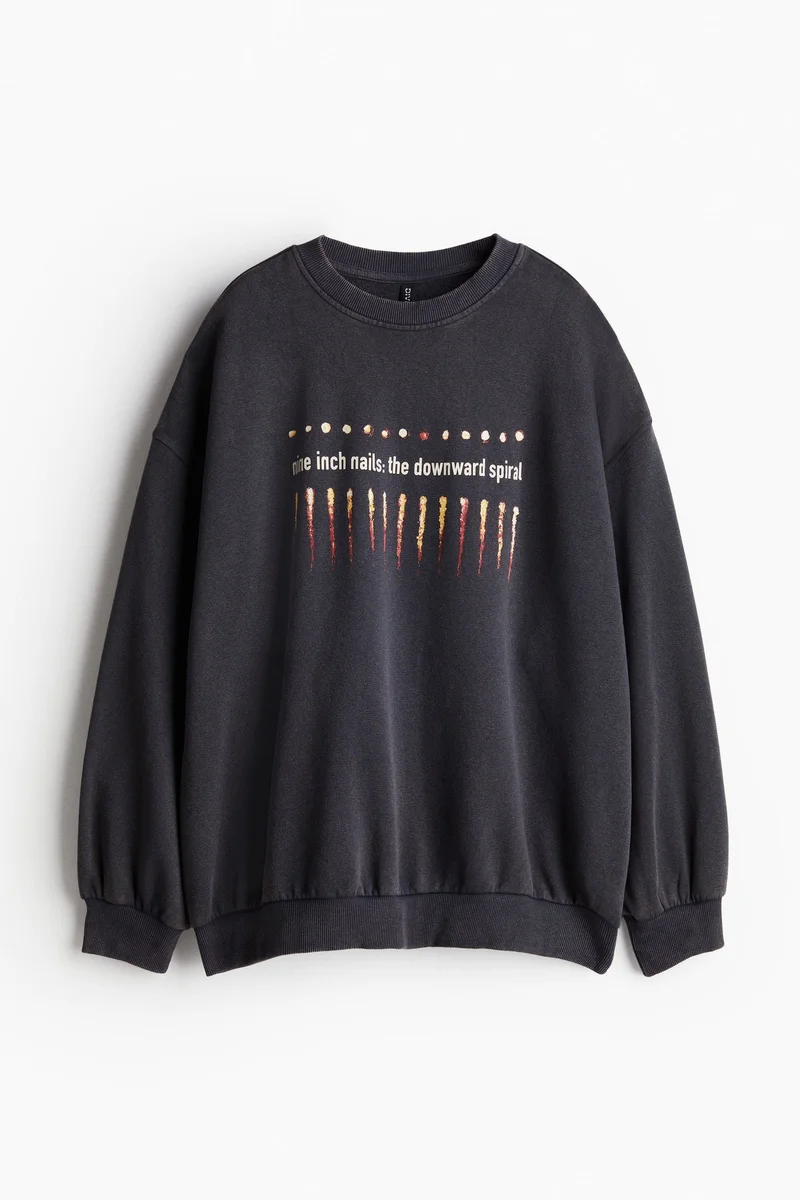 H&M Oversized Printed Sweatshirt