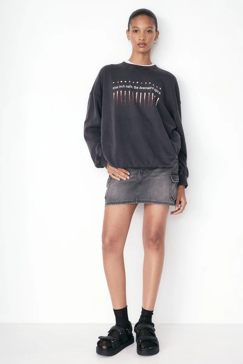 H&M Oversized Printed Sweatshirt