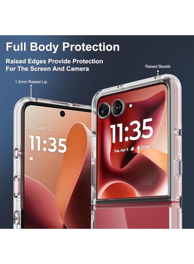 for Motorola Razr 60 Ultra / Razr Ultra 2025 Case, Ultra-Thin Slim Fit Hard Back Cover, Soft Edge,Transparent - Image 2