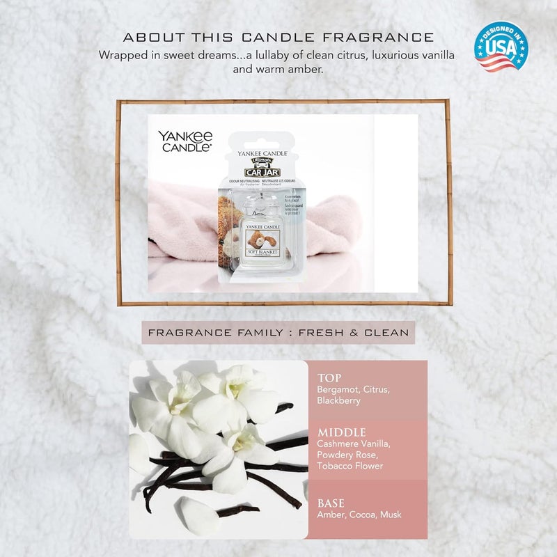 YANKEE CANDLE جرة السيارة المعطرة - بطانية ناعمة - Image 3