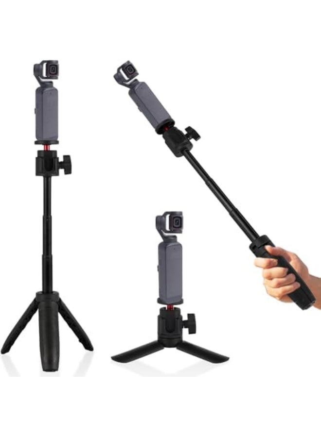 Tripod for DJI Osmo Pocket 3 2 Camera, Adjustable Extension Rod Pole with Rotatable Gimbal for Insta360 ONE X4 / X3 / X2 Action Camera Bracket Mount Holder - Image 1