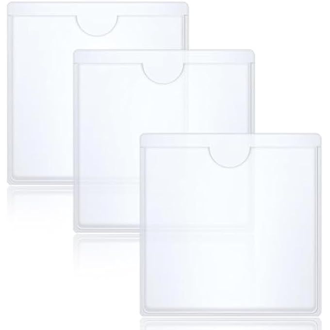 rayihni 3 PCS Self-Adhesive Car Tax Disc & Parking Permit Holder for Car Windscreen, Clear Square PVC Badge Protector - Easy Stick-on Organiser for Permits and Tickets - Image 1