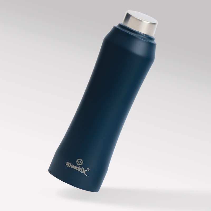 Speedex Stainless Steel Dark Blue Water Bottle 1 Litre with Steel Cap – Leak-Proof, Durable, Lightweight | Ideal for Kids, Adults, Office, School, Travel | Pack of 2, Set of 2, Combo of 2 1000ml Each - Image 2