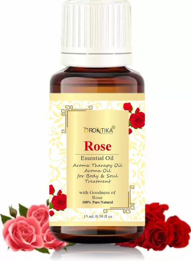 Drontika 100% Pure & Natural ose Essential Oil, 15ml|Hydrates Skin| Aromatherapy| Stress-relieving properties|Natural and Therapeutic - Image 1