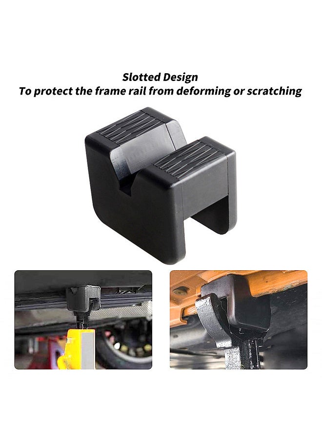 Generic - Jack Stand Pads, Universal Car Rubber Jack Pad Adapter Anti-Slip Slotted Frame Rail Protector, 2 Pack - Image 1